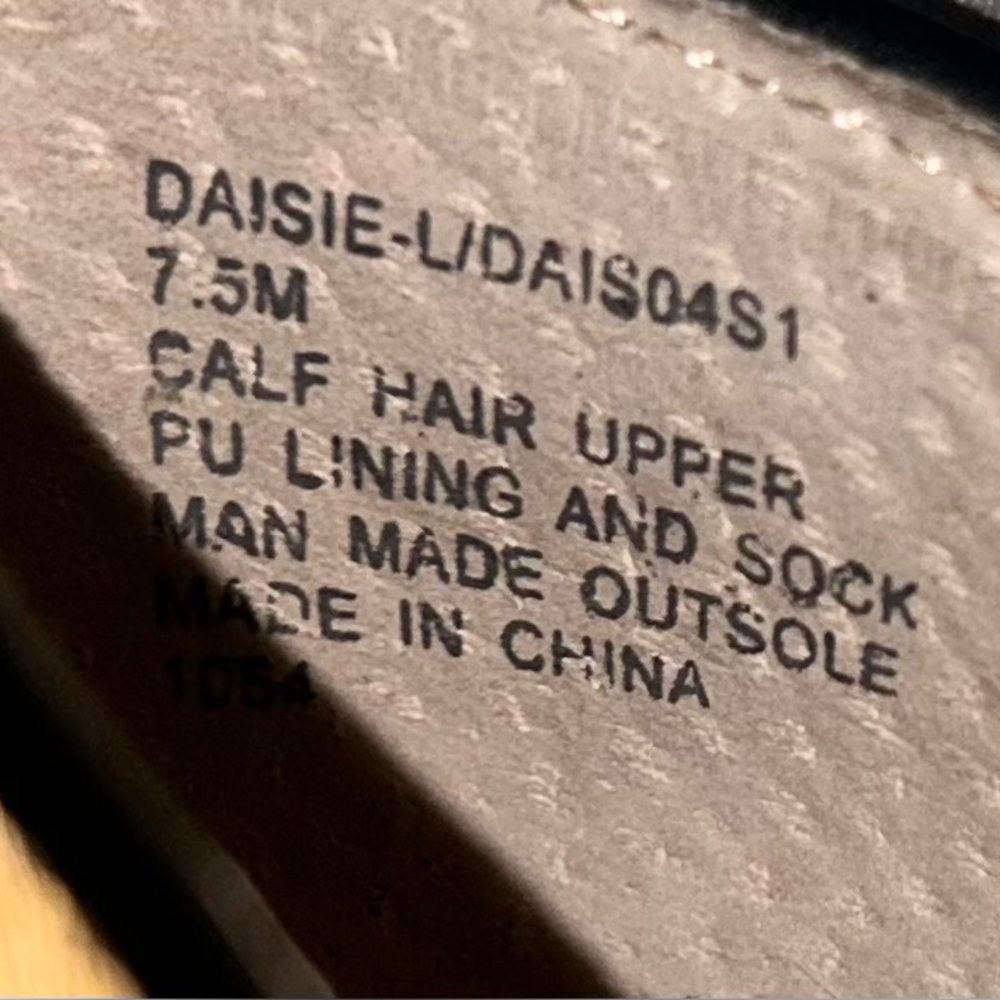 Steve Madden Daisie Leopard Print Leather Calf Fur Womens High Heels Size 7.5 - Picture 8 of 8